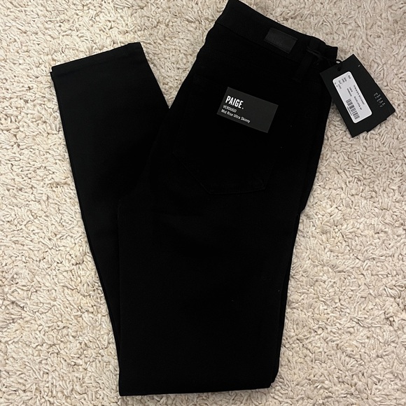 PAIGE Women's Black Stretch Jeans - Picture 5 of 8